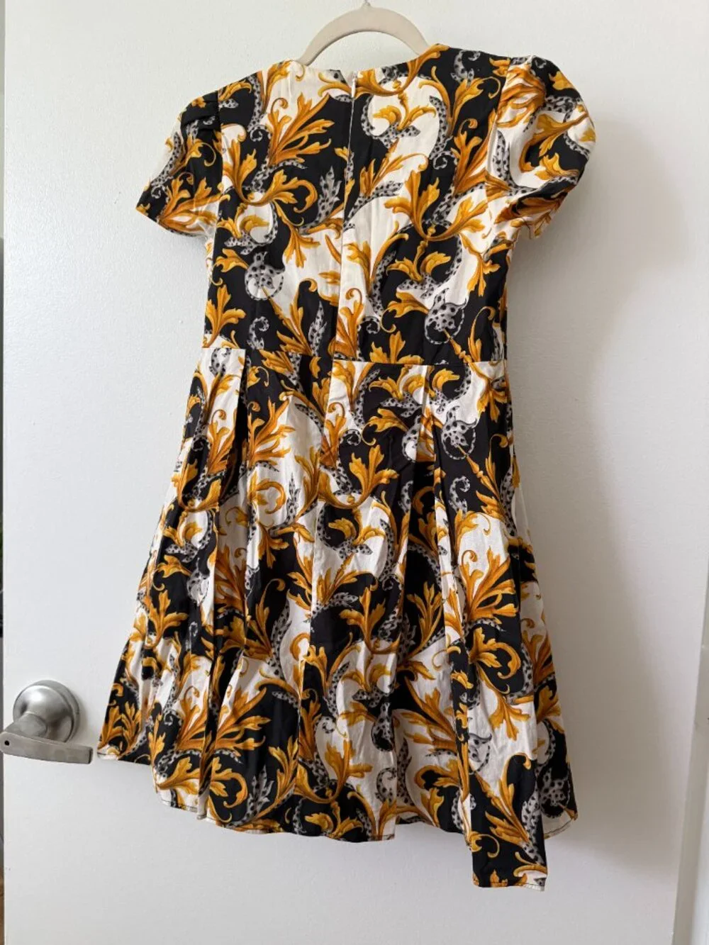 Authentic Versace Kids Barocco Leopard Print Dress Size 12A / 152cm Medusa Belt